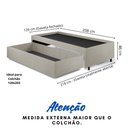Ver imagem 4 de Base Box Cama Viúva com Gaveta Sapateira para Colchão 120x203 Cm Courino Linho