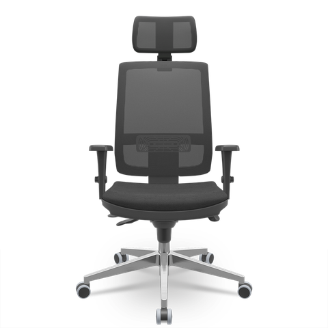 Brizza Tela Slider 3d Apoio Base Aluminio Plaxmetal Ergonômi - Poliéster Preto
