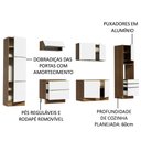 Ver imagem 5 de Armário de Cozinha Completa 320cm Rustic Branco Veludo Lux Madesa 03