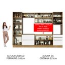 Ver imagem 6 de Armário de Cozinha Completa 320cm Rustic Branco Veludo Lux Madesa 03