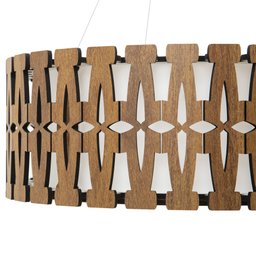 Luminária Decorativa Madeira Pendente Redondo Ubatuba 45cm - 4