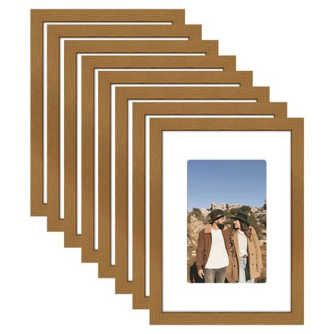 Kit 8 Porta Retrato 21x15 Quadro com Paspatur Fotos 15x10