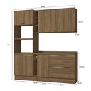 Ver imagem 3 de Armário de Cozinha Compacta 100% Mdf 205cm Nogueira Celeste Kappesberg