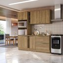 Ver imagem 1 de Armário de Cozinha Compacta 100% Mdf 205cm Nogueira Celeste Kappesberg