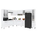 Ver imagem 5 de Armário de Cozinha Modulada Completa de Canto Viena 20 Portas 3 Prateleiras MDP 515cm Branco