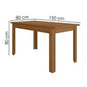Ver imagem 2 de Mesa de Jantar Tampo sem Vidro 6 Lugares 150x80 cm Bellagio Carvalho Poliman