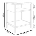 Ver imagem 5 de Mesa de Cabeceira Estilo Industrial Plaza L03 Castanho - Mpozenato