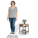 Ver imagem 6 de Mesa de Cabeceira Estilo Industrial Plaza L03 Castanho - Mpozenato