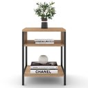 Ver imagem 6 de Mesa de Cabeceira Estilo Industrial Plaza L03 Castanho - Mpozenato