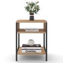 Ver imagem 7 de Mesa de Cabeceira Estilo Industrial Plaza L03 Castanho - Mpozenato