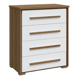 Cômoda Grande com 4 Gavetas Angra Rimo - Jequitibá/branco - 1