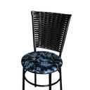 Ver imagem 3 de 2 Cadeiras Pretas para Cozinha Hawai Preta com Assento Floral Cor:floral Preto