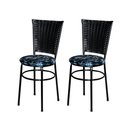 Ver imagem 1 de 2 Cadeiras Pretas para Cozinha Hawai Preta com Assento Floral Cor:floral Preto