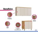 Ver imagem 5 de Armário Lavanderia 3PEÇAS 4PORTAS Multiuso Allure Gris Linea