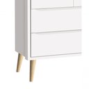Ver imagem 3 de Guarda-roupa Retrô 2 Portas Théo New Branco Fosco com Natural - Moveisaqui