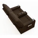 Ver imagem 7 de Poltrona do Papai Reclinável Cinema 2 Lugares Manual Baú Usb Haifa F05 Veludo Marrom - Lyam Decor