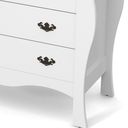 Ver imagem 3 de Cômoda para Quarto 3 Gavetas Liz Patrimar Móveis:Branco/Cumaru