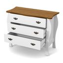 Ver imagem 2 de Cômoda para Quarto 3 Gavetas Liz Patrimar Móveis:Branco/Cumaru