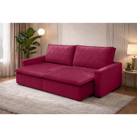 Sofá Cama Caixa Zero Florença 2,35m - Sofisticato