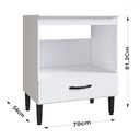 Ver imagem 2 de Balcão de Cozinha Light 1 Gaveta Branco - Irm Móveis