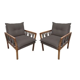 KIT 2 POLTRONAS DECORATIVA LUXO SAFIRA DORA BELA Califónia 0123 - 1