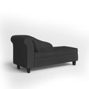 Ver imagem 5 de Recamier Diva França 1,40m Suede Preto - Inova Decor
