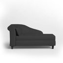 Ver imagem 1 de Recamier Diva França 1,40m Suede Preto - Inova Decor