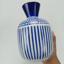 Ver imagem 2 de Vaso Suez Decorativo Cachepô Enfeite 20x13x13cm Cerâmica Azul