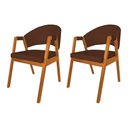 Ver imagem 1 de Kit 2 Cadeiras Helen para Mesa de Jantar Madeira Maciça Cerejeira Premium Facto - Marrom
