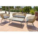 Ver imagem 1 de Conjunto de Àrea Externa Portofino com 1 Sofá, 2 Poltronas 1 Mesa - Chumbo/ratan