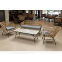 Ver mais imagens de Conjunto de Àrea Externa Portofino com 1 Sofá, 2 Poltronas 1 Mesa - Chumbo/ratan