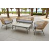 Conjunto de Àrea Externa Portofino com 1 Sofá, 2 Poltronas 1 Mesa - Chumbo/ratan - 9