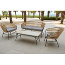 Ver imagem 2 de Conjunto de Àrea Externa Portofino com 1 Sofá, 2 Poltronas 1 Mesa - Chumbo/ratan