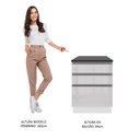 Ver imagem 4 de Balcão Madesa Acordes 100% MDF 60 cm 3 Gavetas Frentes Branco Brilho Cor:Branco