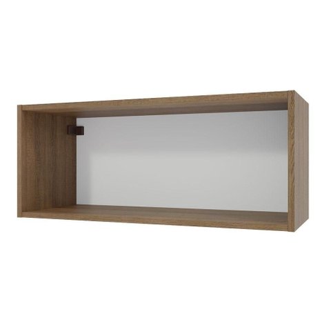 Armário Aéreo 80 Cm Nicho Aberto para Cozinhas Lux, Glamy, Agata, Stella Rustic Madesa Rustic
