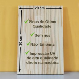 Quadro Cachorro 78 Madeira Pinus Impressão UV 30x20(cm) - 6 Quadro Cachorro 78 Madeira Pinus Impressão UV 30x20(cm) - 6
