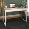 Mesa para Escritório Escrivaninha Golia Lamina com 2 Gavetas Brancas 120x50 - 2