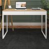 Mesa para Escritório Escrivaninha Golia Lamina com 2 Gavetas Brancas 120x50 - 9
