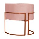 Ver imagem 5 de Poltrona Decorativa Luana Base em Metal Bronze Veludo Cores - DS Estofados Poltrona Luana Rosa