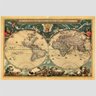 Quadro Mapas Mapa Antigo Tela No Chassi 95X63Cm - 2