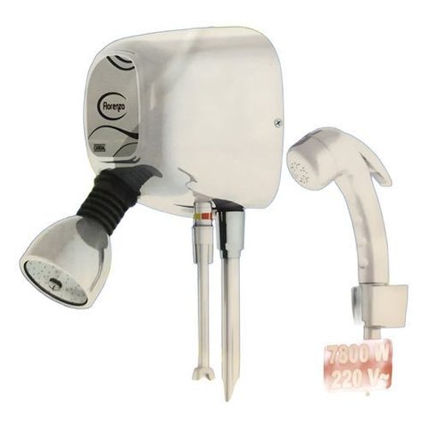 Ducha Florenza Eletronica C/haste Cardal Branca 7800w 220v Branca, 7800 W, Branca
