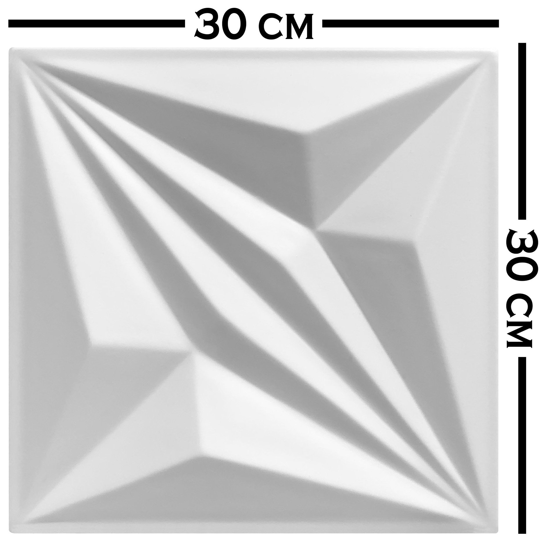 Forma 3D Gesso e Cimento ABS 1mm - Millenium 30x30 cm - 6