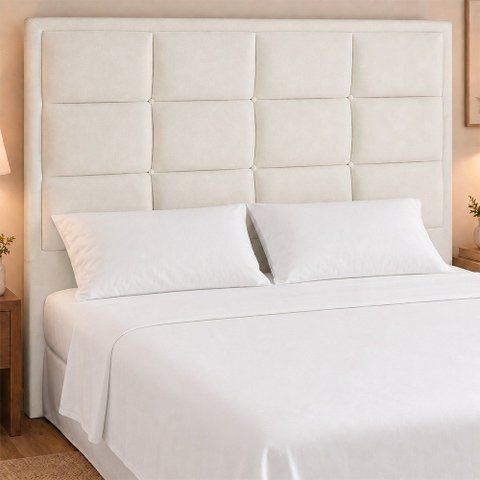 Cabeceira para Cama Box Casal 140cm Sena Facto Off White - Sallar Home