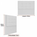 Ver imagem 3 de Cabeceira para Cama Box Casal 140cm Sena Facto Off White - Sallar Home
