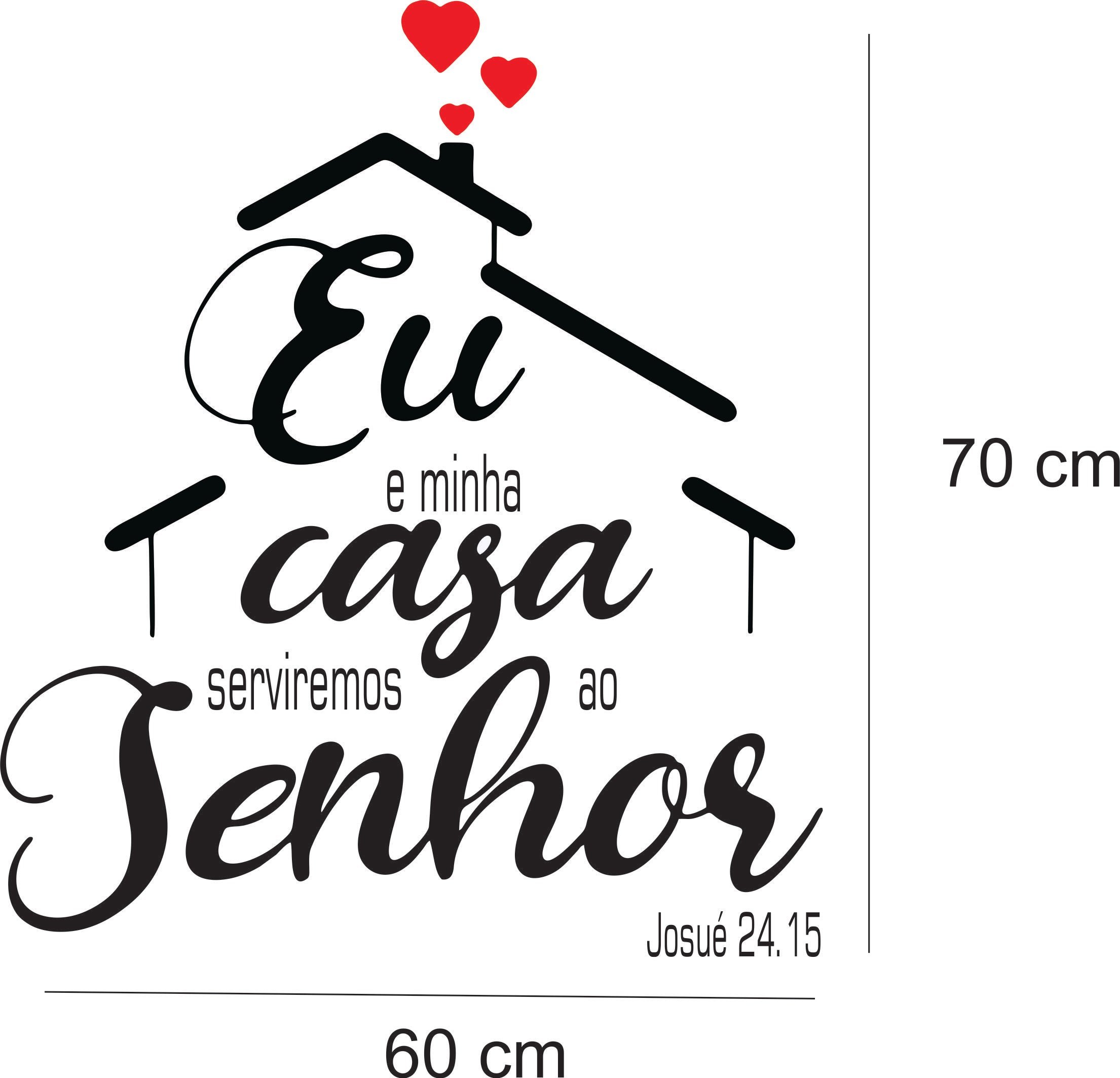 Adesivo Decotrativo Eu e minha casa serviremos ao senhor - 2