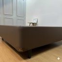 Ver imagem 3 de Base Cama Box 69 Casal Bipartida - Corino Marrom