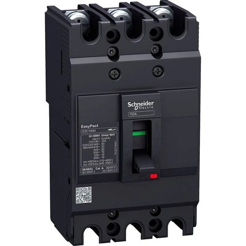 Disjuntor Caixa Moldada 80a 3p Ezc100h3080 80a 3p