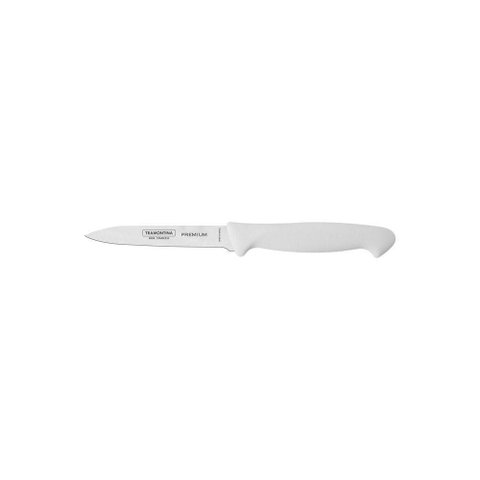 Faca para Frutas e Legumes Premium em Aço Inox e Cabo de Polipropileno Branco 4"