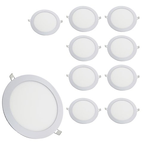 Embutido Fit Redondo Plafon Led 18w 2700k Kit com 10