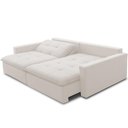 Ver imagem 7 de Sofá Cama Retrátil Reclinável para Sala de Estar 208cm Lari F04 Bouclê Off White - Lyam Decor